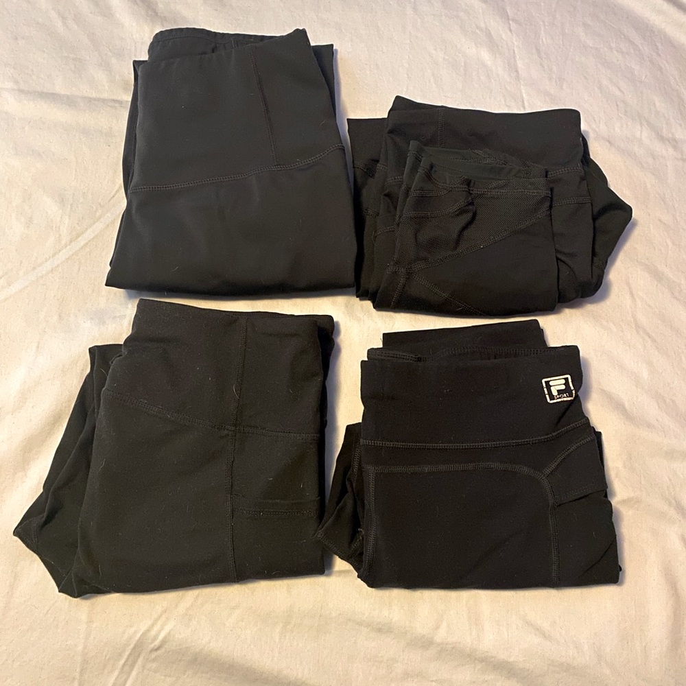 4 Black Leggings